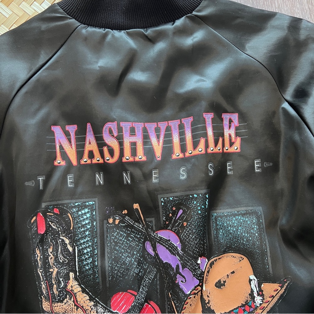 Vintage 80’s Nashville Tennessee satin bomber‎ jacket - Picture 12 of 12